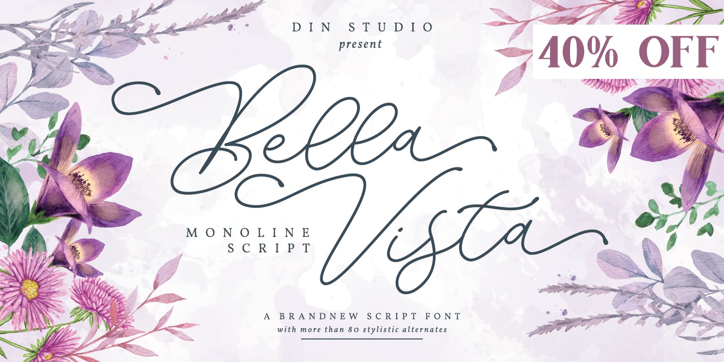 Пример шрифта Bella Vista #11